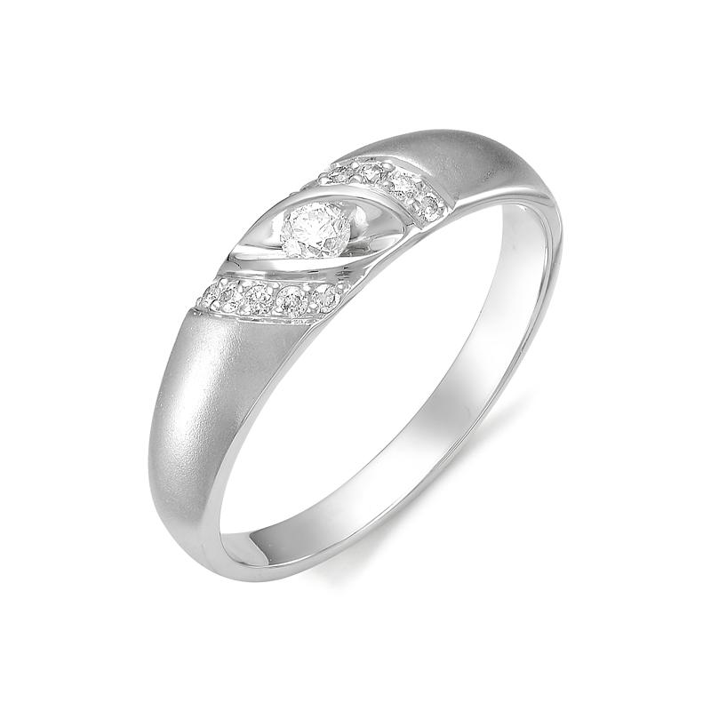 Кольцо из белого золота АЛЬКОР 11665-Б00 с бриллиантом