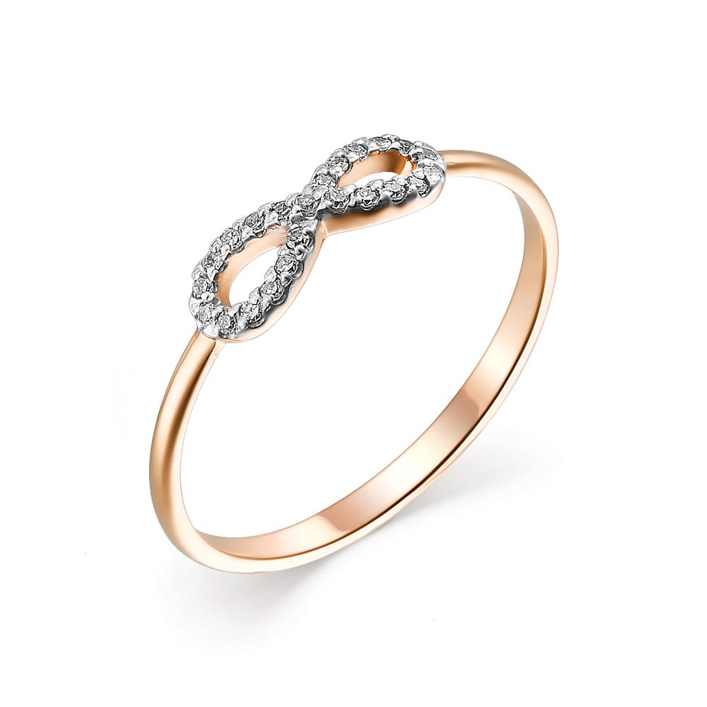 Золотое кольцо АЛЬКОР 12148-100 с бриллиантом