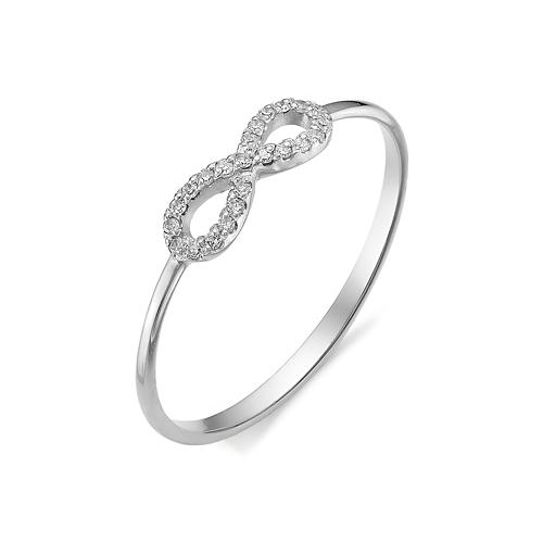 Кольцо из белого золота АЛЬКОР 12148-200 с бриллиантом