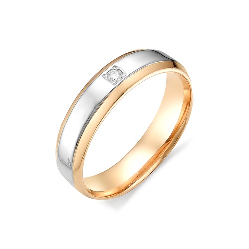 Золотое кольцо АЛЬКОР 12240-100 с бриллиантом