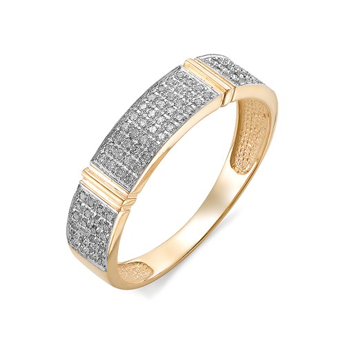 Золотое кольцо АЛЬКОР 12319-100 с бриллиантом