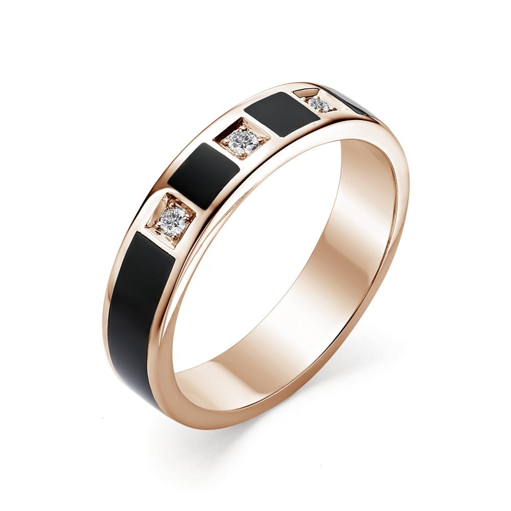 Золотое кольцо АЛЬКОР 12744-100 с бриллиантом