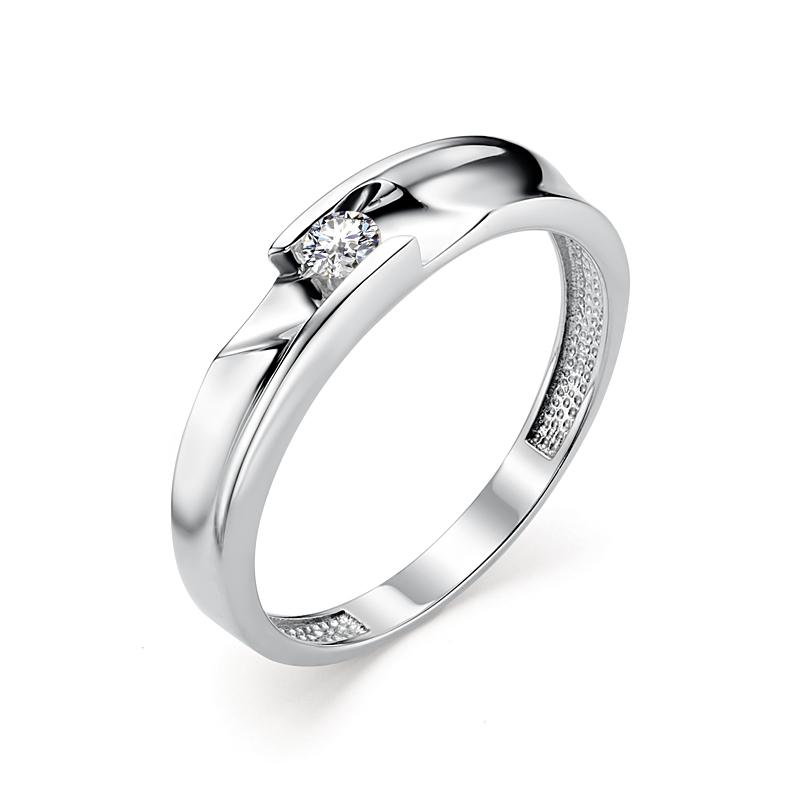 Золотое кольцо АЛЬКОР 12757-200 с бриллиантом