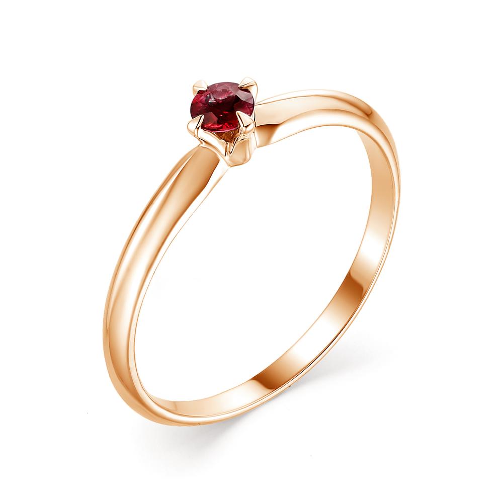 Золотое кольцо АЛЬКОР 13356-103 с рубином