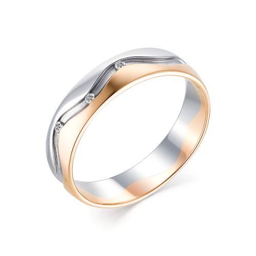 Золотое кольцо АЛЬКОР 13405-А00 с бриллиантом