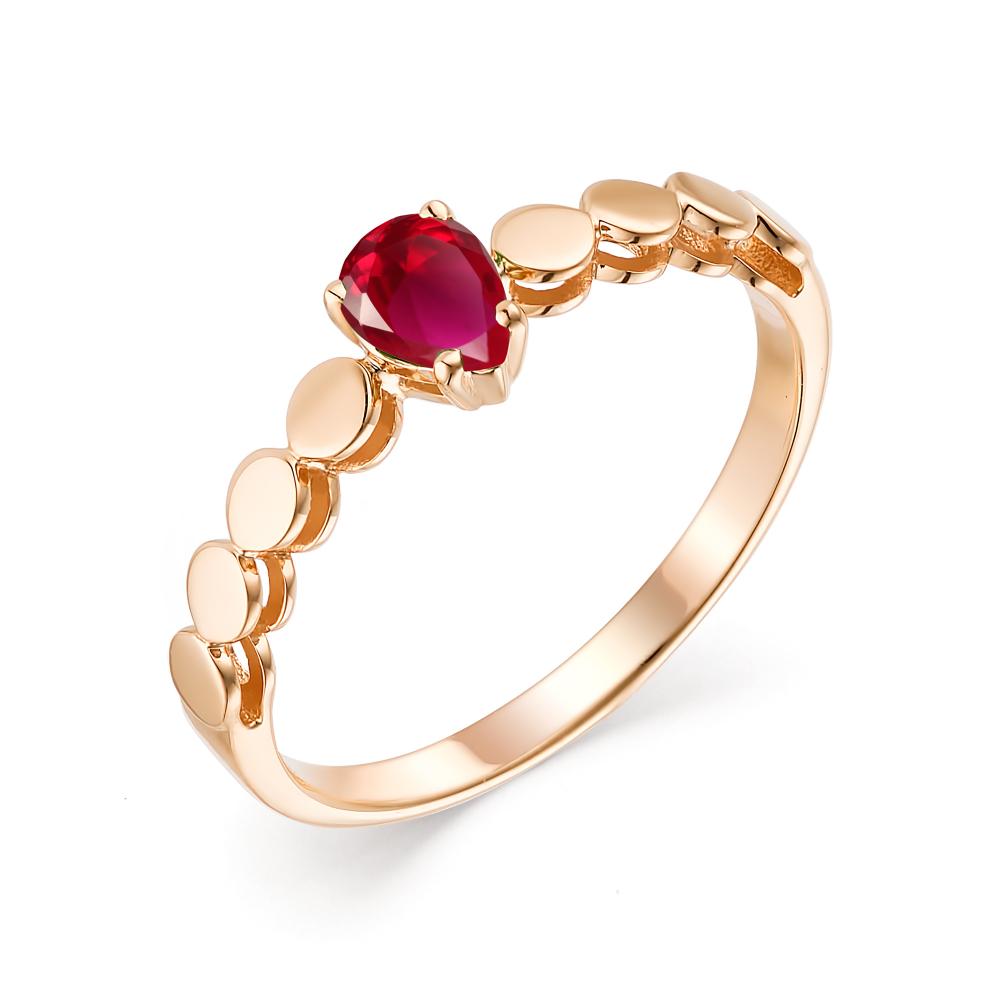Золотое кольцо АЛЬКОР 13482-103 с рубином