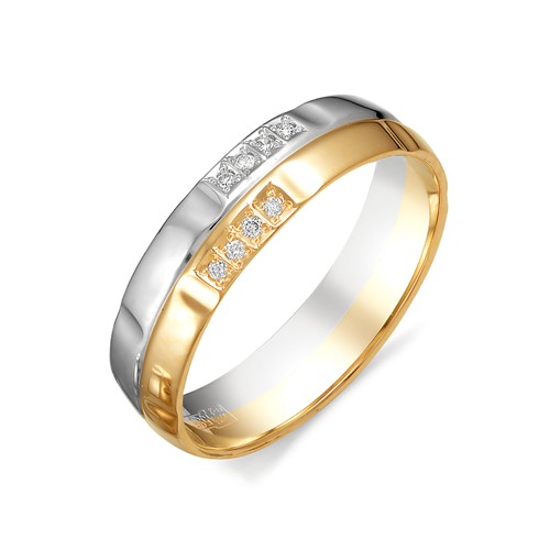 Золотое кольцо АЛЬКОР 1375-100 с бриллиантом