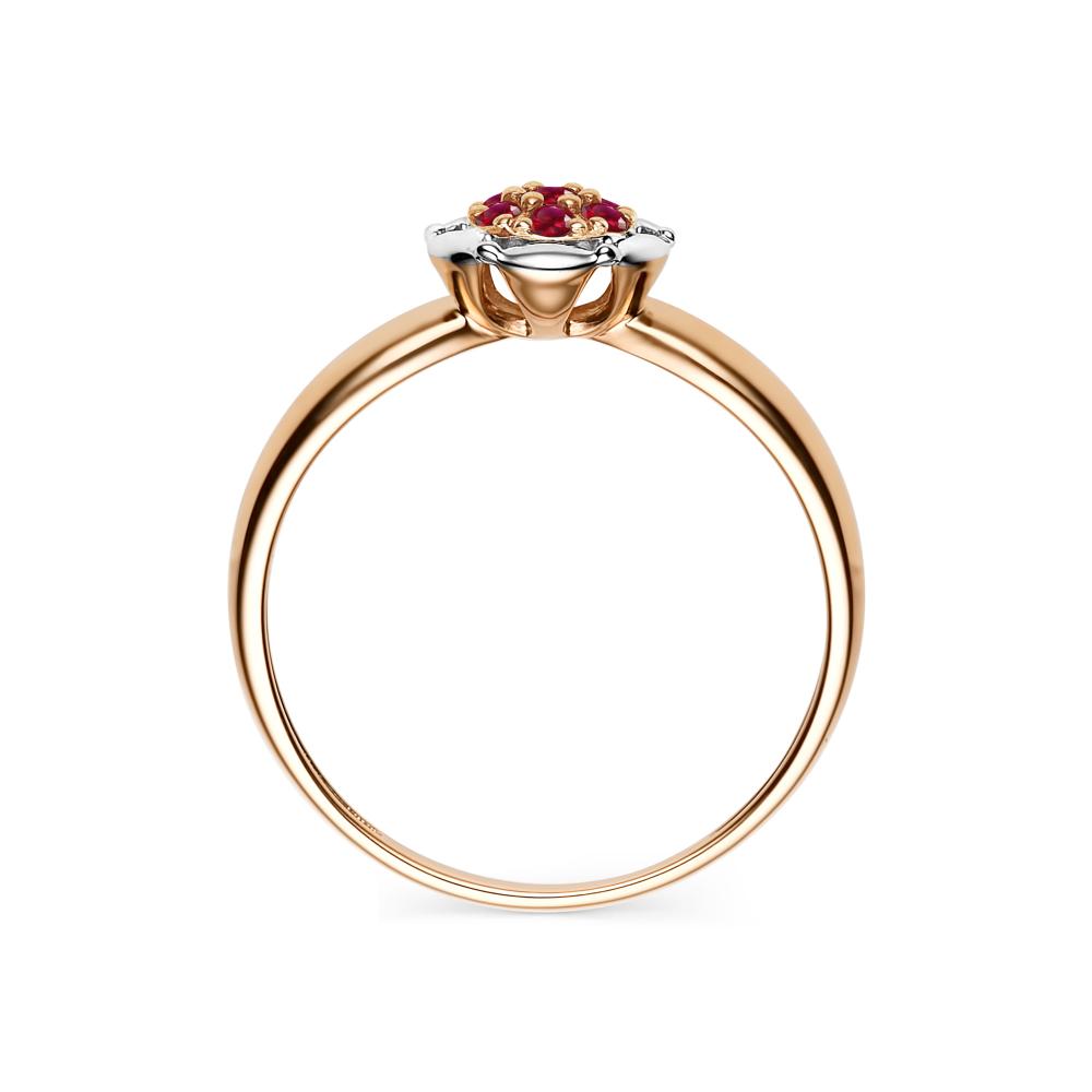 Золотое кольцо АЛЬКОР 13759-103 с рубином