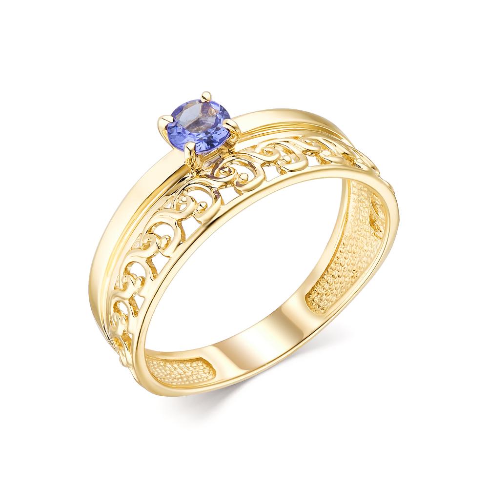 Золотое кольцо АЛЬКОР с танзанитом 13795-325