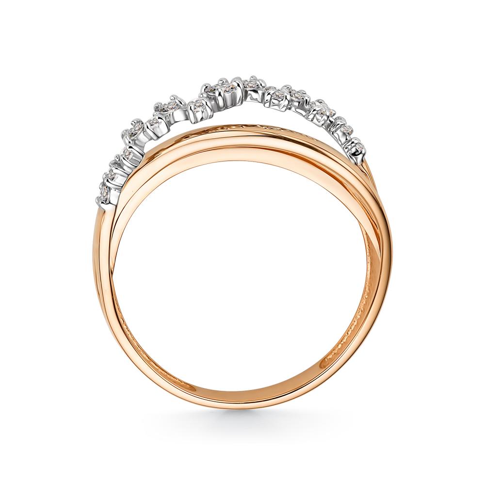 Золотое кольцо АЛЬКОР 13959-100 с бриллиантом