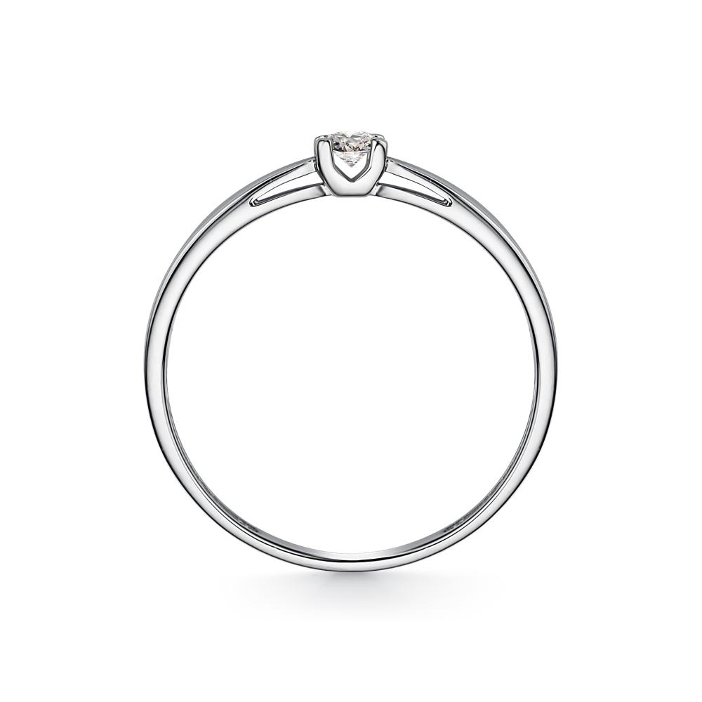 Кольцо из белого золота АЛЬКОР 14034-200 с бриллиантом