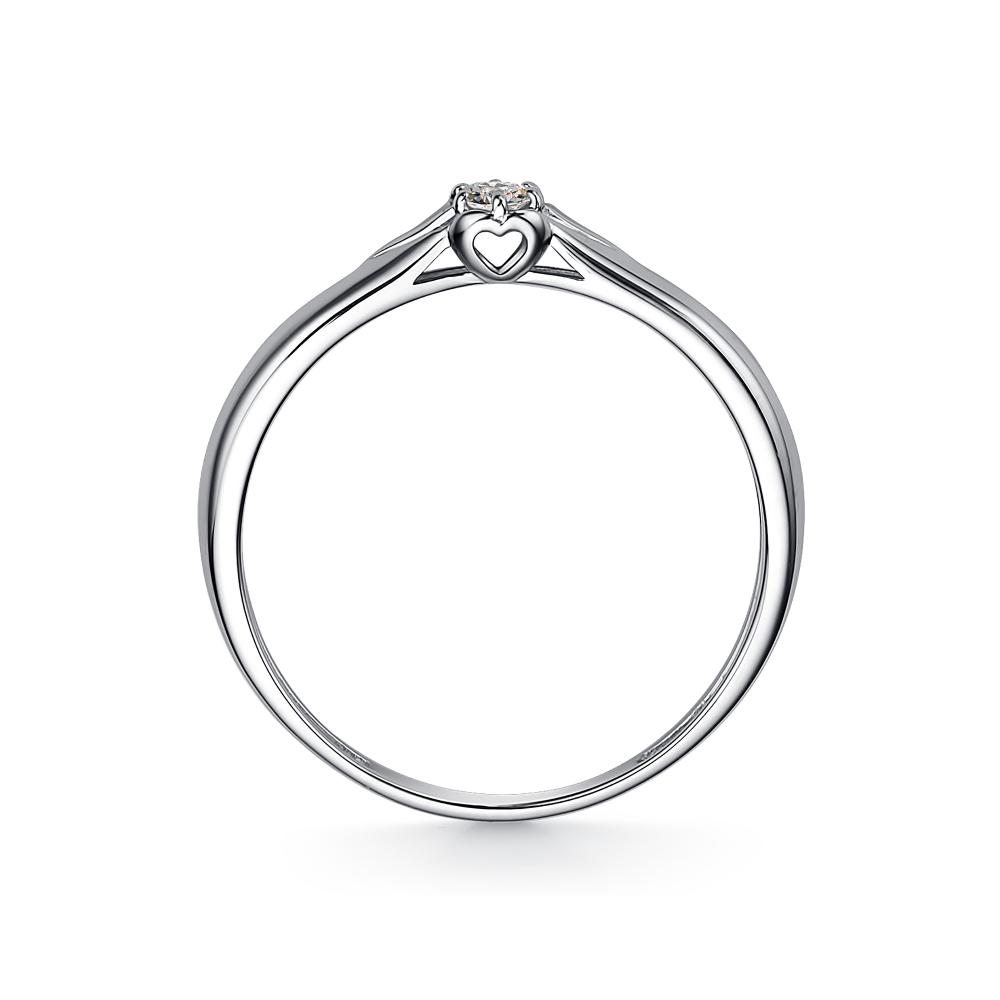 Помолвочное кольцо из белого золота АЛЬКОР с бриллиантом 14041-200