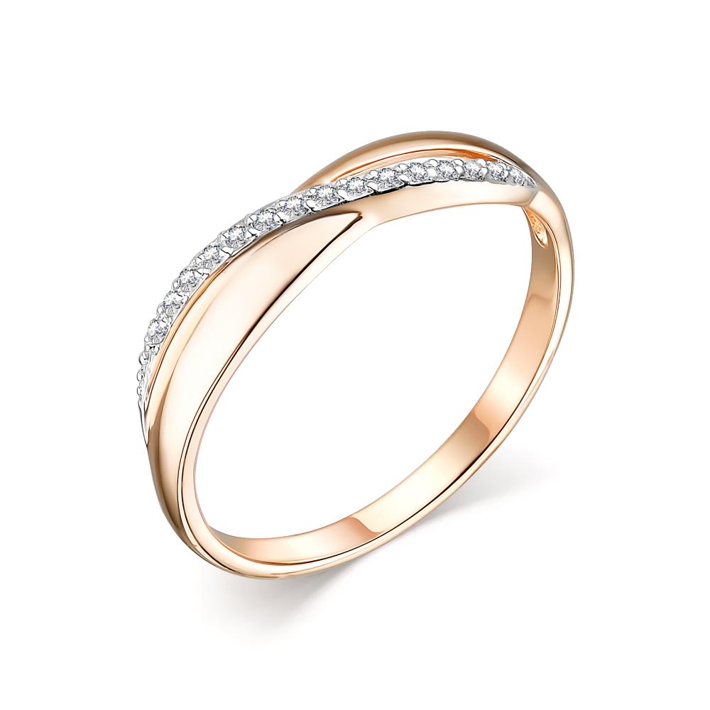 Золотое кольцо АЛЬКОР 14050-100 с бриллиантом