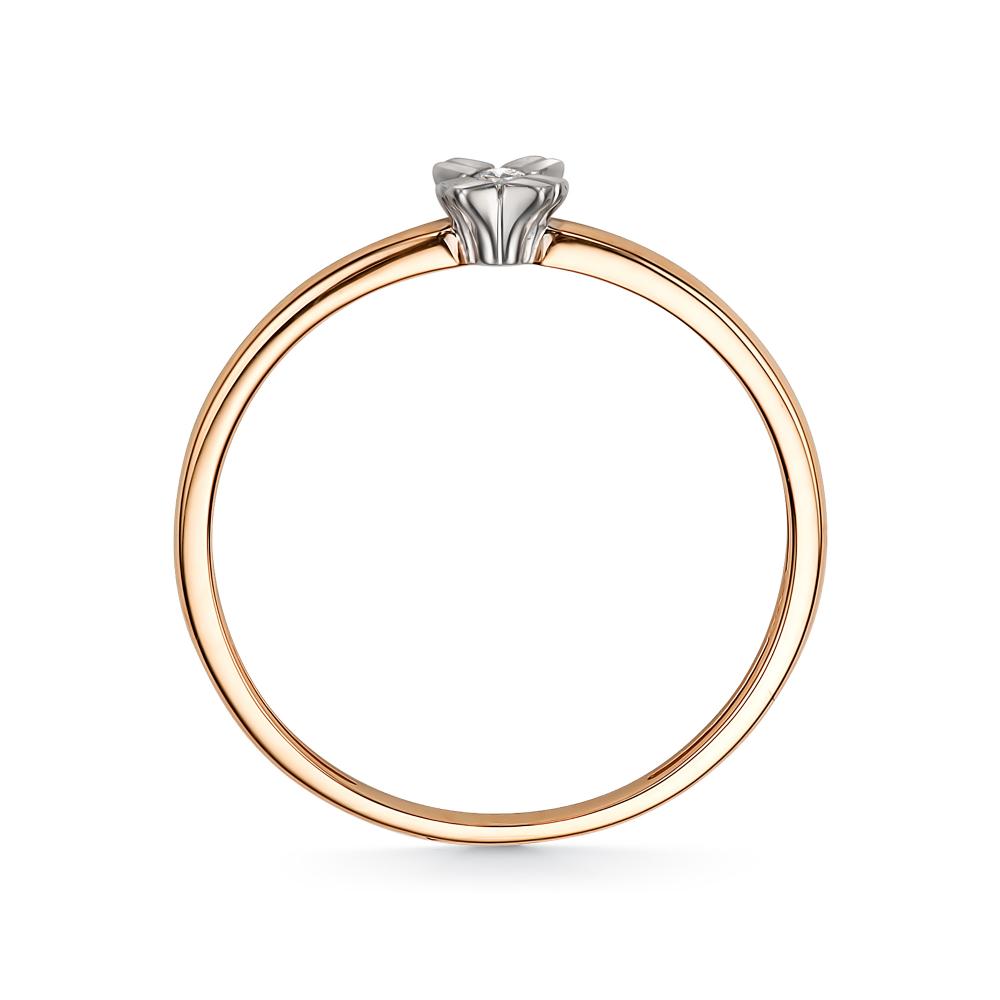Золотое кольцо АЛЬКОР 14194-100 с бриллиантом