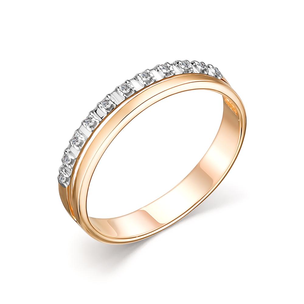 Золотое кольцо АЛЬКОР 14224-100 с бриллиантом