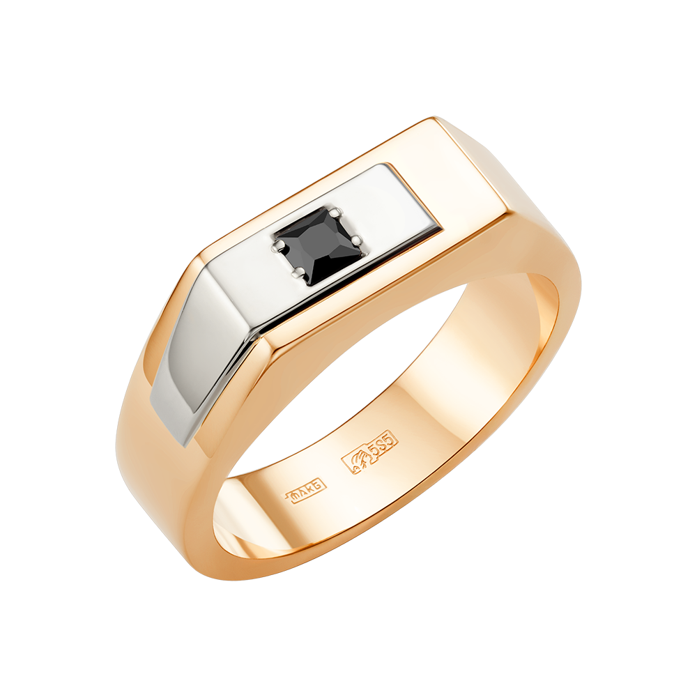 Золотое кольцо Караваевская ювелирная фабрика 31-0311 с ониксом
