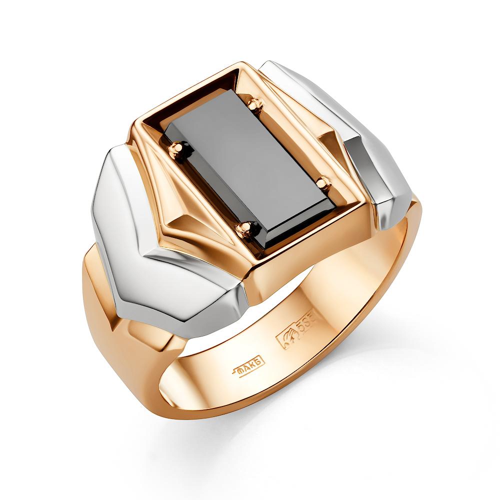 Золотое кольцо Караваевская ювелирная фабрика 31-0316 с ониксом