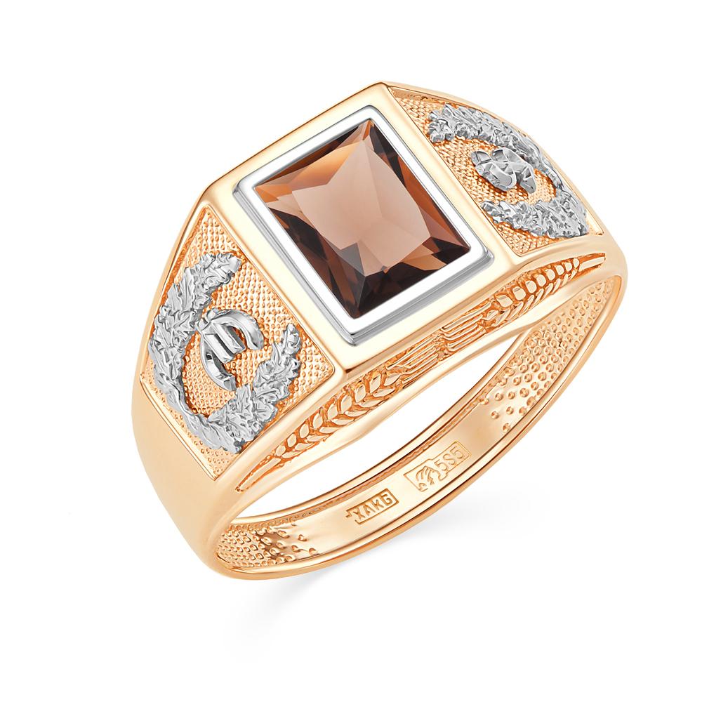Золотое кольцо Караваевская ювелирная фабрика 31-0328-Р с кварцем
