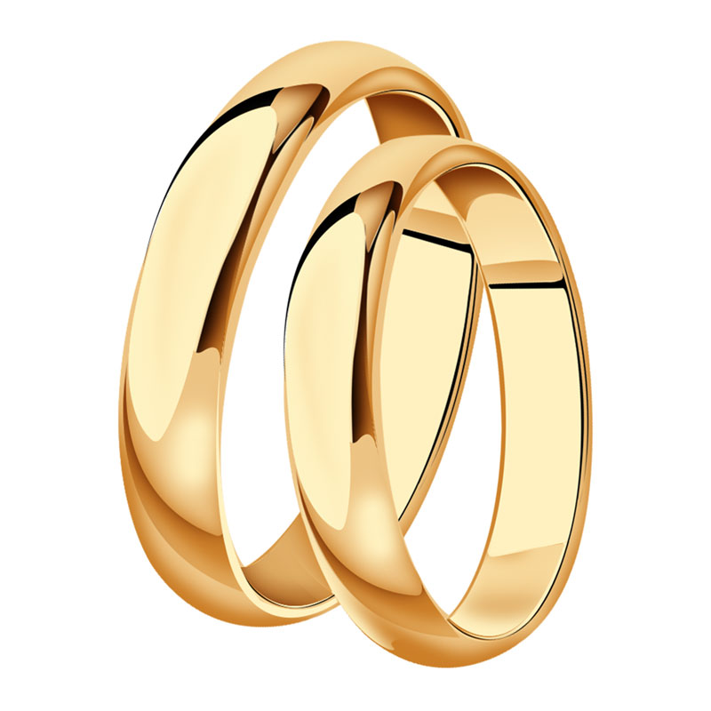 Золотое обручальное кольцо 4 мм Колибри 40-00040-1-375: Золото 375° пробы — купить в ювелирном интернет-магазине Diamant