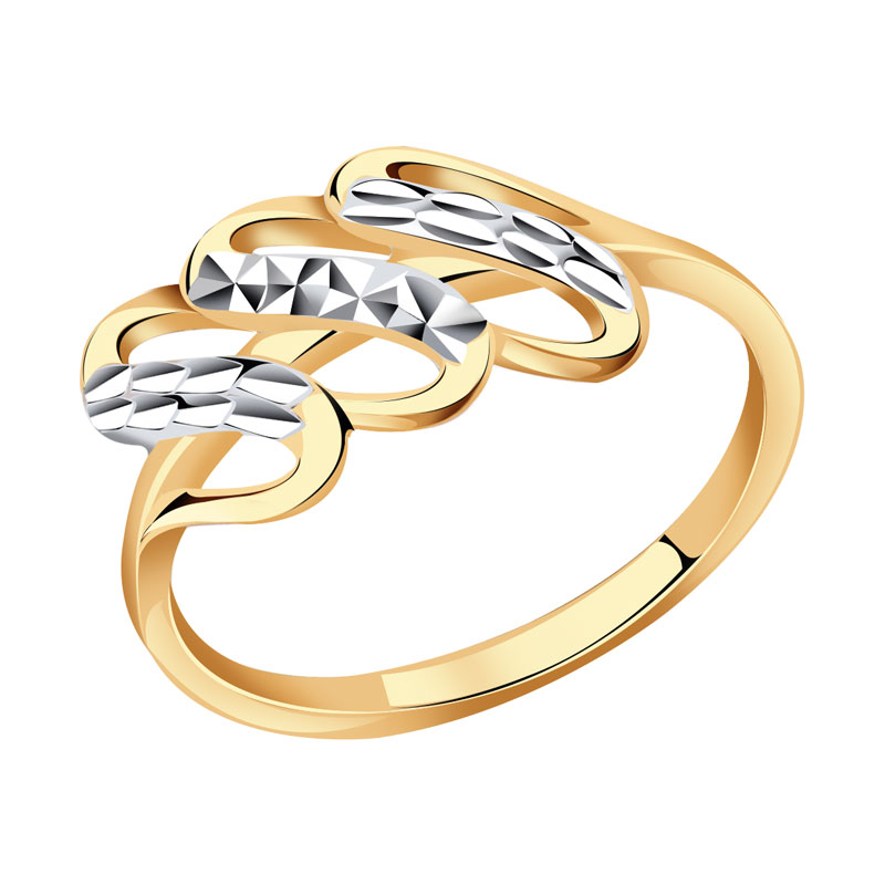 Золотое кольцо AQUAMARINE 50943