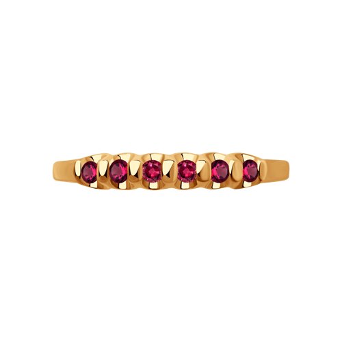 Золотое кольцо Diamant 51-210-01318-3 с рубином