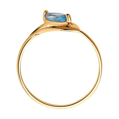 Золотое кольцо Diamant 51-310-00974-1 с топазом