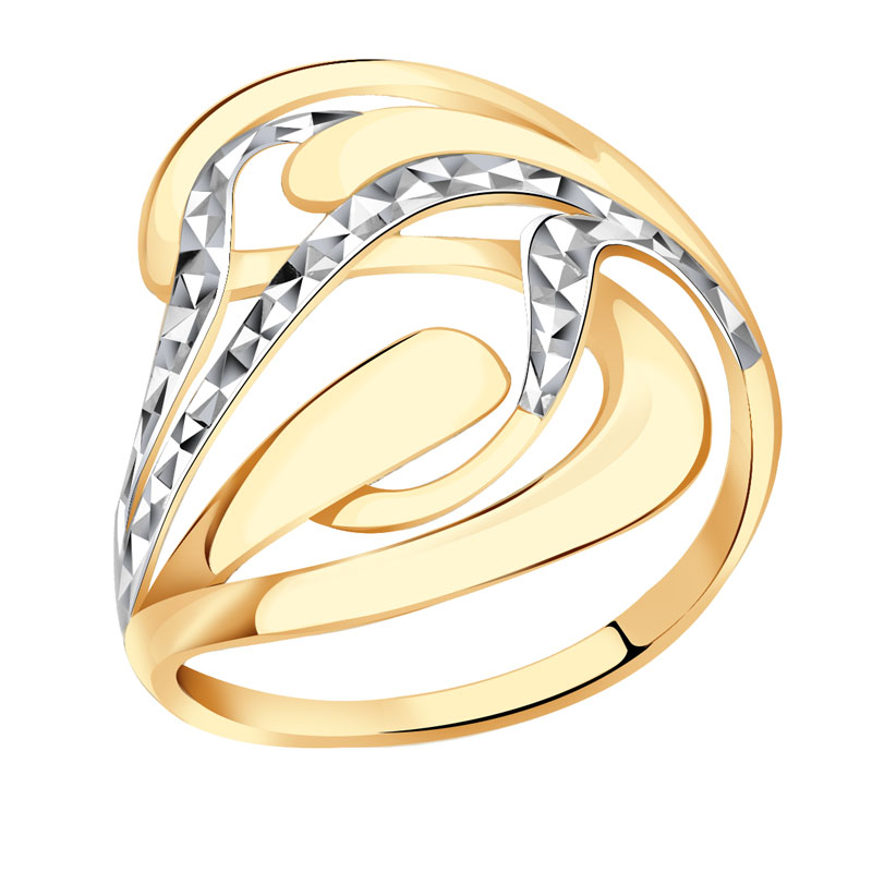 Золотое кольцо AQUAMARINE 52768