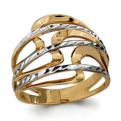 Золотое кольцо AQUAMARINE 52835