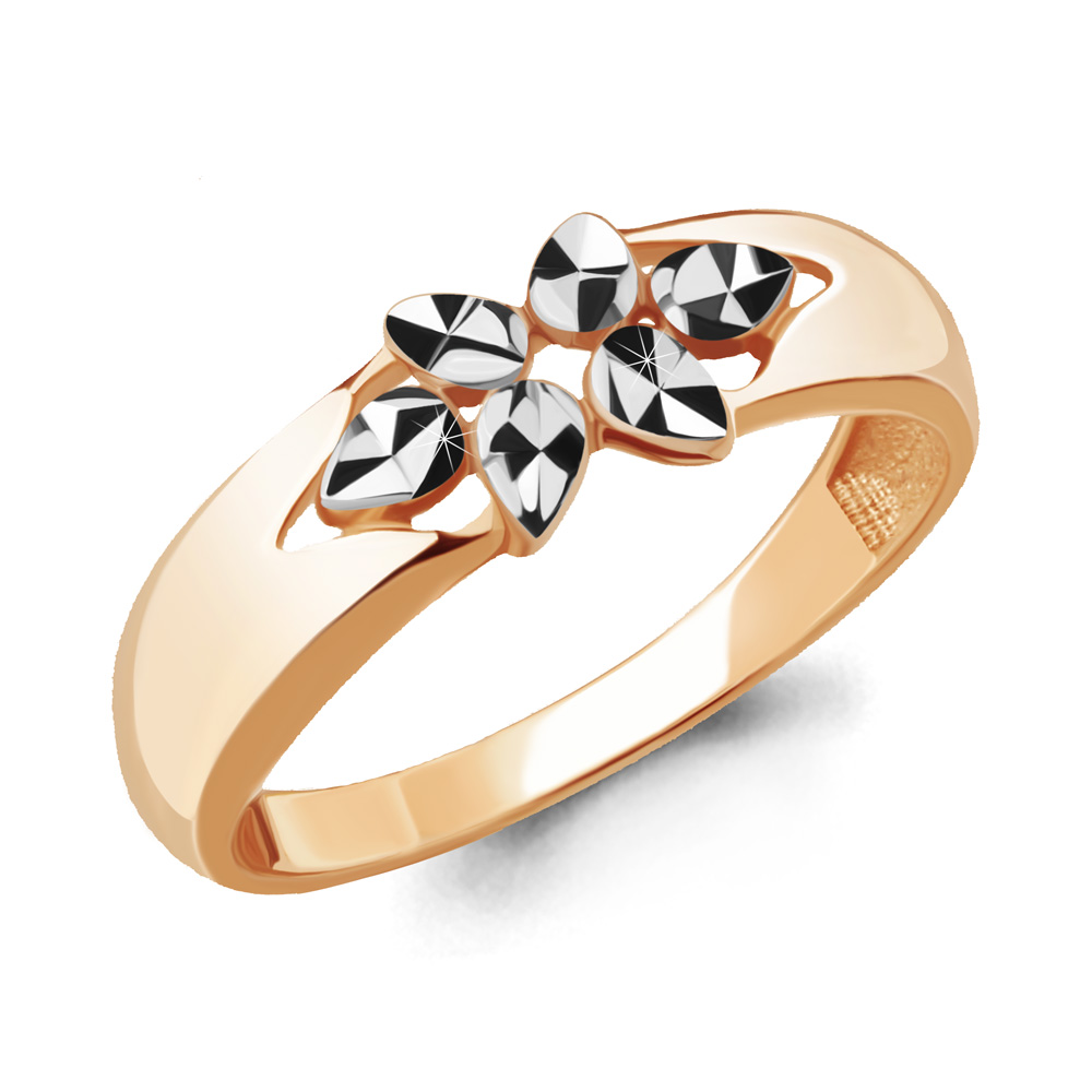 Золотое кольцо AQUAMARINE 54716