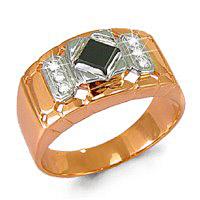 Золотое кольцо AQUAMARINE 60657 с фианитом