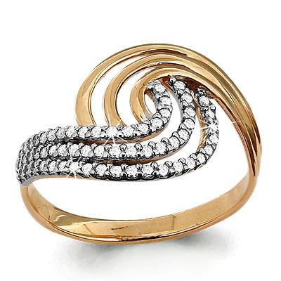 Золотое кольцо AQUAMARINE 62663А