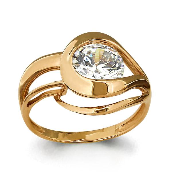 Золотое кольцо AQUAMARINE 66320