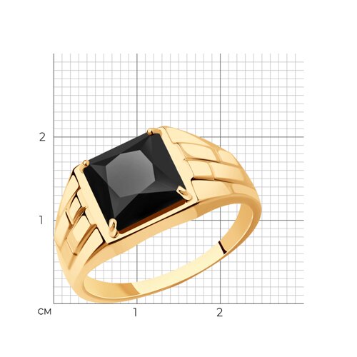 Золотое кольцо SOKOLOV 716471 с ониксом