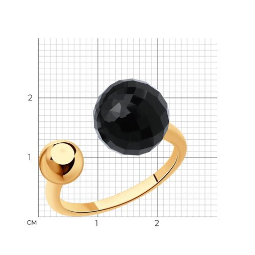 Золотое кольцо SOKOLOV 716493 с агатом