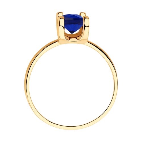 Золотое кольцо SOKOLOV 716498 с сапфировым корундом