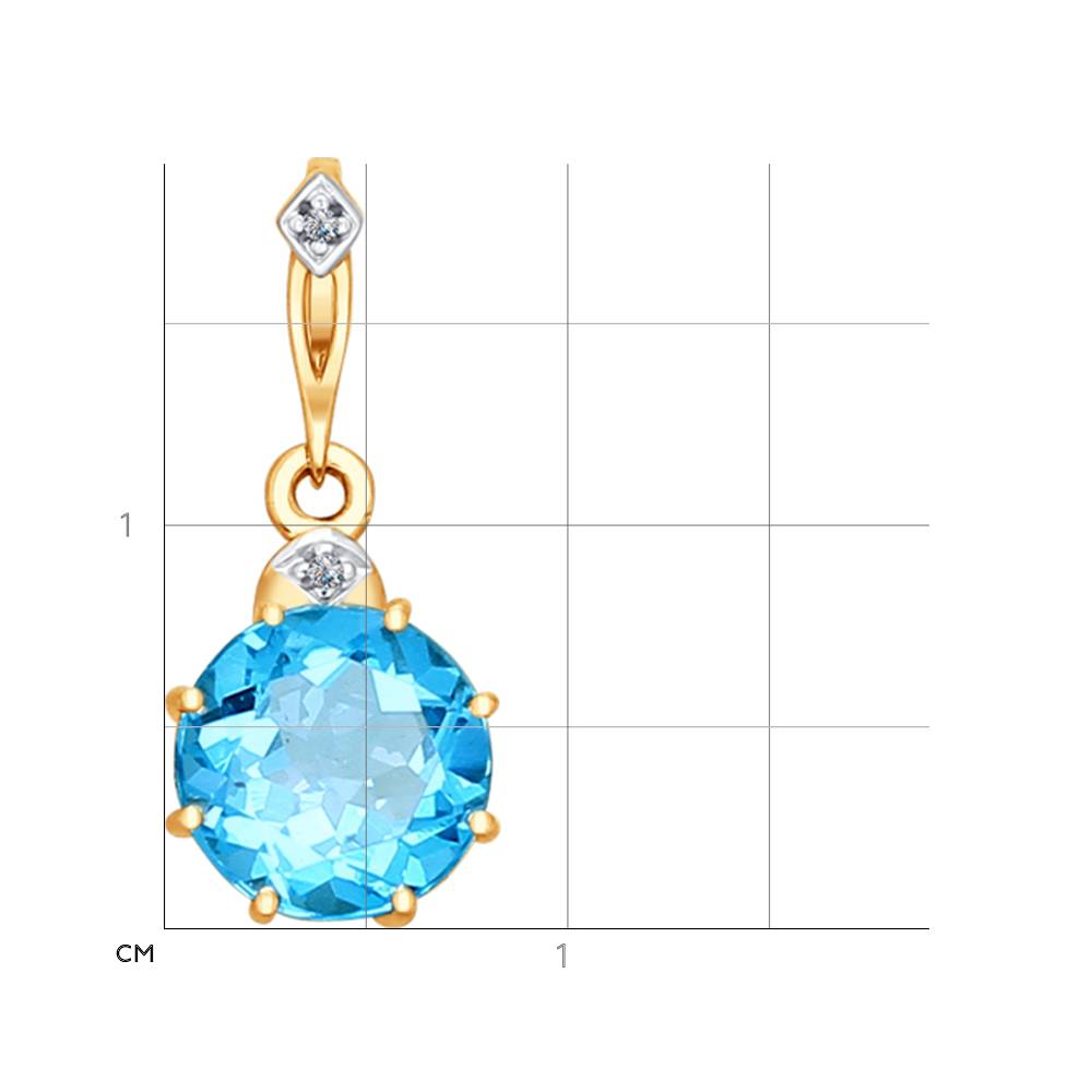Подвески с топазом из золота 585