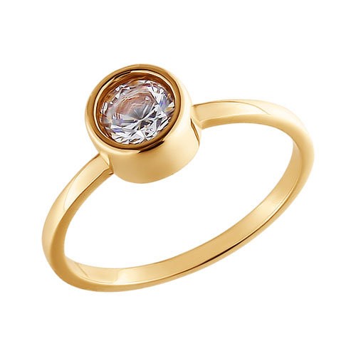 Золотое кольцо SOKOLOV 81010113 с Swarovski