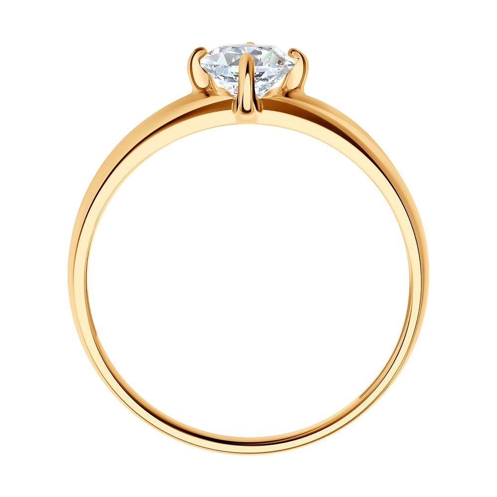 Золотое помолвочное кольцо SOKOLOV с Swarovski 81010174