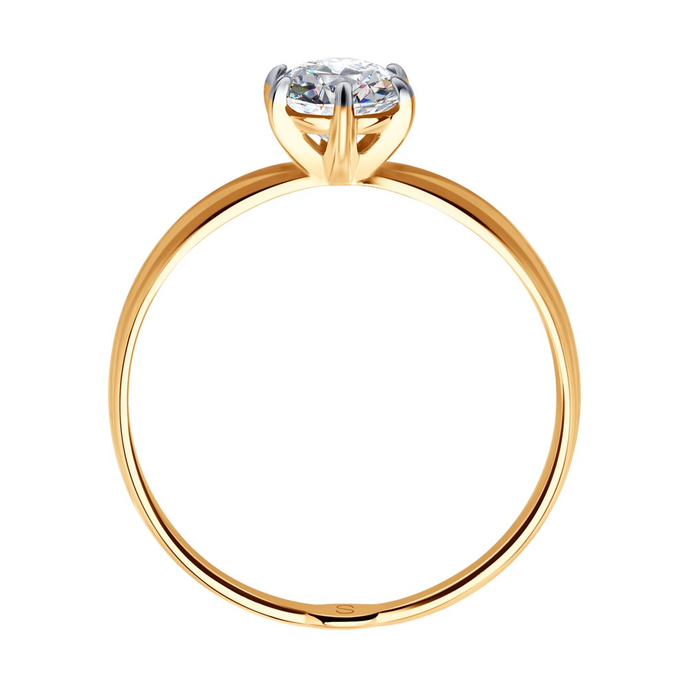 Золотое кольцо SOKOLOV 81010424 с Swarovski