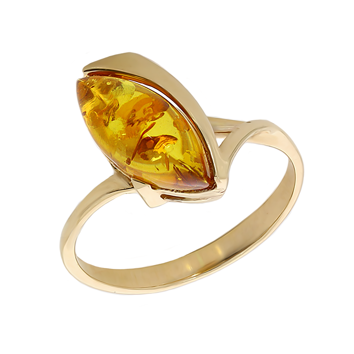 Золотое кольцо Янтарная волна 810267Я с янтарём