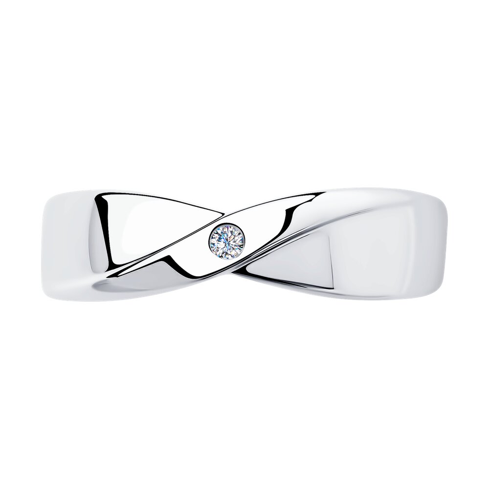 Серебряное кольцо SOKOLOV 87010004 с бриллиантом