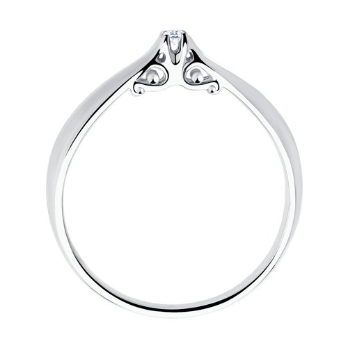 Помолвочное кольцо из серебра SOKOLOV с бриллиантом 87010011
