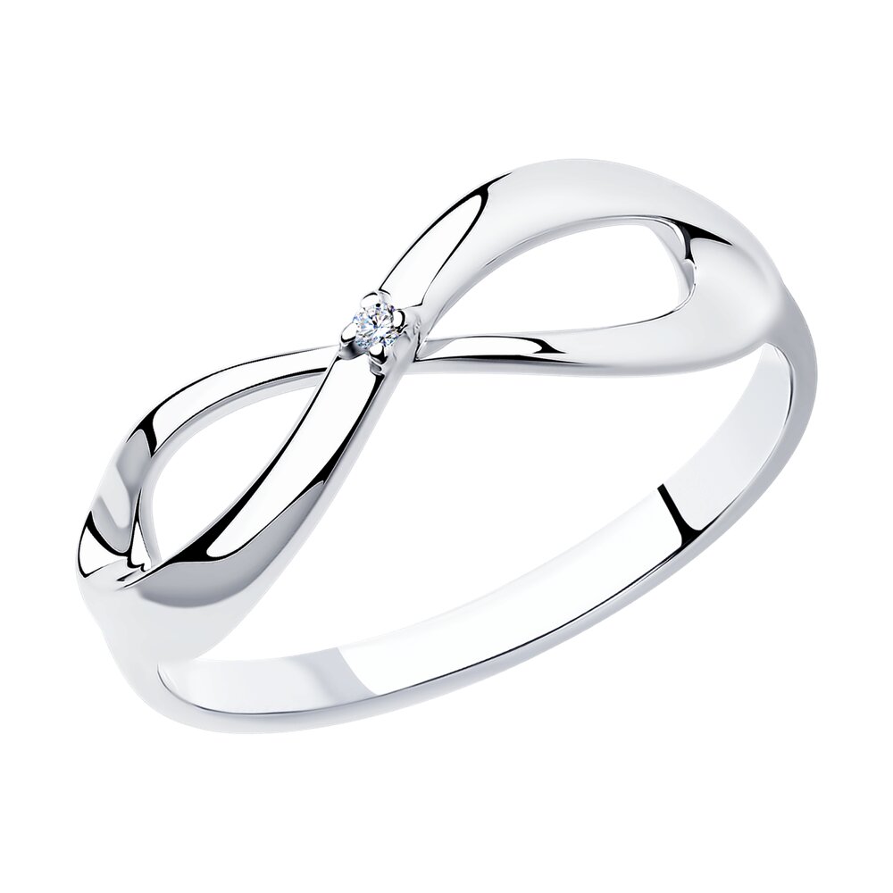 Серебряное кольцо SOKOLOV 87010012 с бриллиантом