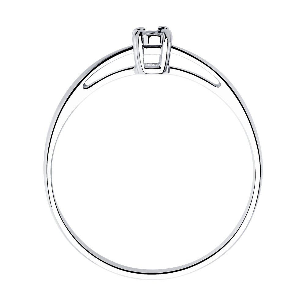 Помолвочное кольцо из серебра SOKOLOV с бриллиантом 87010047