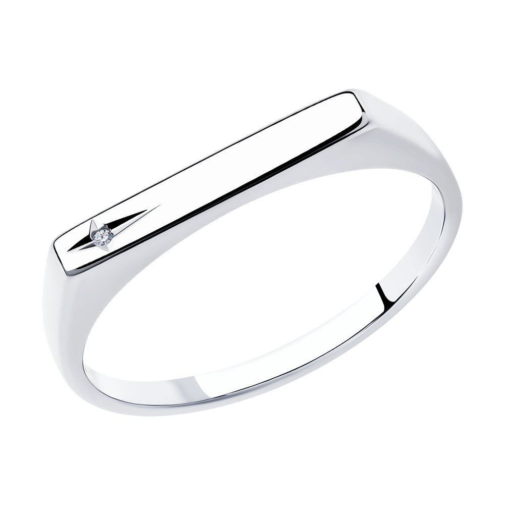 Серебряное кольцо SKLV 87010057 с бриллиантом