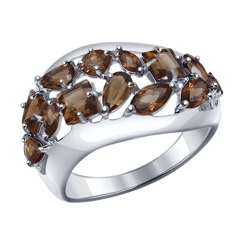 Серебряное кольцо SOKOLOV 92011198 с раухтопазом
