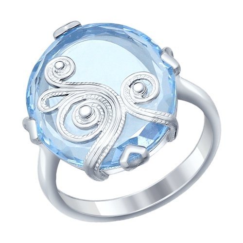 Серебряное кольцо SOKOLOV 92011227 с топазом
