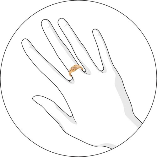 Кольцо из золочёного серебра SOKOLOV 93010015 с фианитом