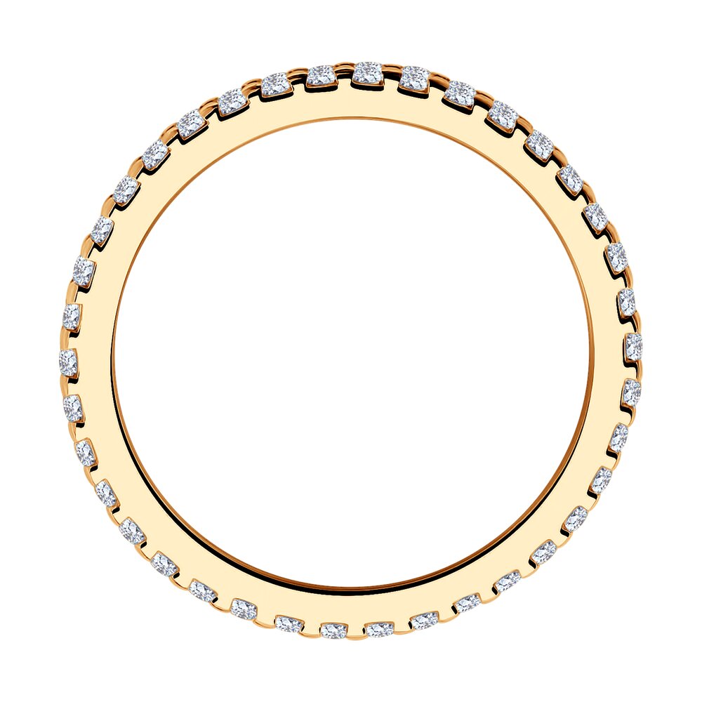 Кольцо из золочёного серебра SOKOLOV 93010150 с фианитом