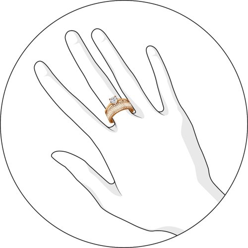 Кольцо из золочёного серебра SOKOLOV 93010318 с фианитом и эмалью